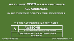 FCPX插件:电影预览评级标题 Movie Rating Preview