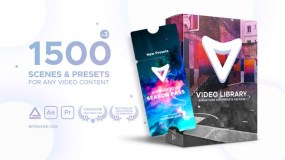 AE脚本:1500种视频特效包装动画预设 Video Library V3 Win/Mac
