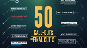 FCPX插件:50个呼出线条标题字幕动画 50 callouts pack + 使用教程