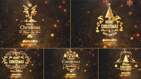 AE模板:5个圣诞节开场动画 20997977 Christmas