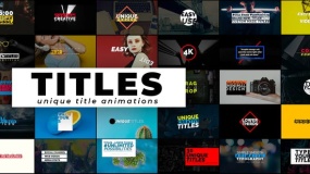 AE模板:30个创意标题和下三分之一 Creative Titles – Auto Resizing Titles And Lower Thirds