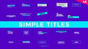 FCPX插件:25个现代时尚简洁文字标题设计排版动画 Simple Titles