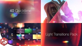 视频素材:40组光斑炫光漏光转场过渡 Transitions Light Leaks Pack