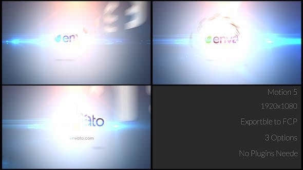 Apple Motion模板:简洁明亮光效LOGO标志片头Simple Quick Logo