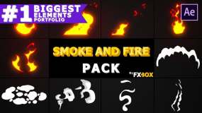 AE模板:烟和火元素MG动画包Smoke And Fire Elements Pack