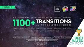 FCPX插件-1100个4K水墨图形遮罩视频转场调色预设文字标题光效+音效素材v7