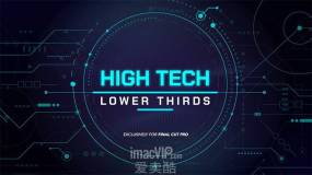 FCPX中文插件-25个高科技科幻信息化动态HUD标题文字字幕条动画 Apple silicon, Intel