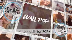 FCPX插件-35种动态照片组合照片墙动画预设 wall pop