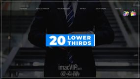 FCPX插件-20个简洁商务风格字幕条动画 Corporate Lower Thirds