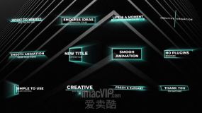 FCPX插件-12个创意简洁字幕标题文字动画预设 Elegant Title 4K