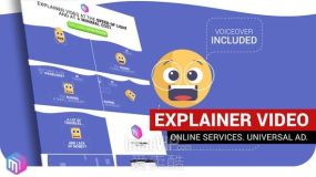 AE模板-网络线上服务介绍展示片头动画 Explainer Video Online Services Business