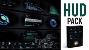 FCPX插件-20个未来数码科技感HUD信息图表元素动画 HUD Elements Pack