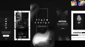 FCPX插件-5个现代时尚黑白INS手机竖版图文排版标题文字动画 Instagram Dynamic Stories