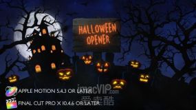 FCPX模板-万圣节元素开场片头动画 Halloween Opener