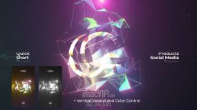 FCPX插件-快闪水晶粒子网状LOGO开场片头动画 Neon Plexus Logo Reveal