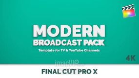 FCPX插件-49个现代彩色图形电视节目栏目包装动画 Modern Broadcast Pack