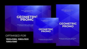 FCPX插件-9个几何图形标题文字促销包装动画Geometric Promo