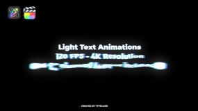 FCPX插件-10个扫光光效融合故障信号干扰动态标题文字动画预设