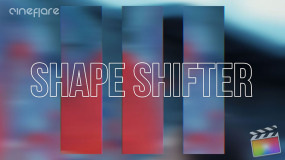 FCPX插件-64个动态图形移动缩放旋转变幻转场过渡效果ShapeShifter