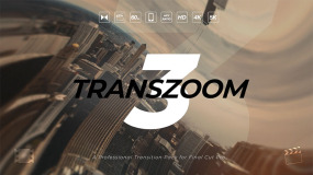 FCPX插件-16种旋转扭曲凸出抖动缩放转场过渡效果 TransZoom 3