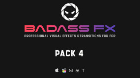 FCPX中英文M1插件-32种油管网红RGB分离棱镜光效分屏特效转场过渡 BadAss Fx 4