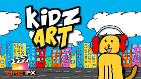 FCPX插件-167个艺术手绘趣味儿童卡通画MG动画元素 BretFX Kidz Art