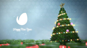 FCPX模板-圣诞节气氛圣诞树LOGO开场片头动画Christmas Logo Reveal