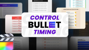 FCPX插件-27种自定义控制项目动态信息显示列表分类动画Bullet Pop
