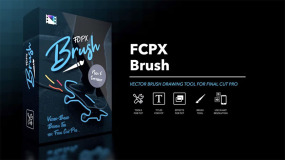 FCPX插件-66种自定义艺术笔触笔刷绘画描边画笔工具 Brush 2.0