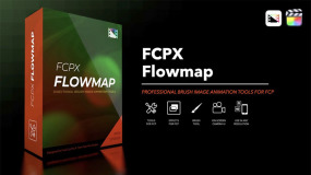 FCPX插件-静态图片局部流体循环动画方向画笔效果
