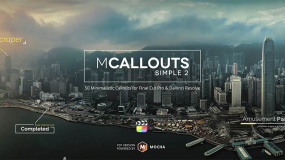 FCPX M1插件-新版50种摩卡MOCHA自动跟踪呼出线条文字标题介绍注释动画 mCallouts Simple 2