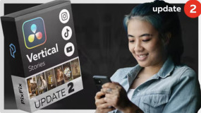 达芬奇模板-6种手机竖屏时尚文字排版设计INS动画instagram stories