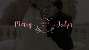 FCPX插件-6种时尚婚礼浪漫花纹姓名名字标题文字动画Wedding Titles