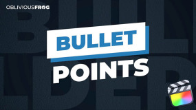 FCPX插件-21种重点要点构建标题文字字幕条列表动画Bullet Points Builder