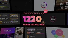 达芬奇插件-1200种动态标题文字图形元素动画背景合集包