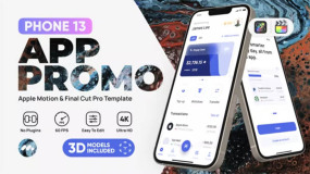 FCPX插件-7种Phone13手机程序促销展示动画 App Promo