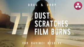 达芬奇模板-77种复古脏乱抓痕电影漏光炫光效果Dust, Scratches and Film Burns