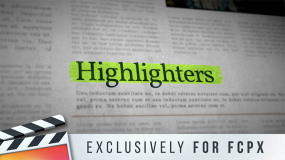 FCPX插件-33个圆圈方框箭头划线标注文字高亮突出显示动画预设LenoFX Highlighters