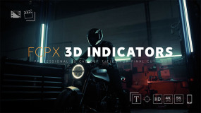 FCPX插件-30种3D空间跟踪线条呼出标注标题文字动画预设