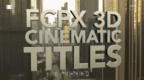 FCPX插件-30种可3D空间跟踪3D材质高级质感电影标题文字动画
