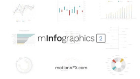 FCPX插件-115种企业数据信息图表统计动画元素 mInfographics 2