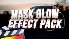 FCPX插件-8种蒙版文字图像外框发光线条效果 RN Mask Glow