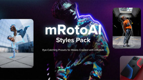 FCPX插件-25种AI抠像遮罩轮廓发光灯光扭曲效果扩展包 mRotoAI Styles Pack
