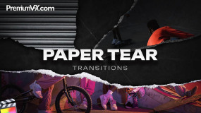 FCPX插件-50种纸张撕裂炫酷效果转场过渡Paper Tear Transitions
