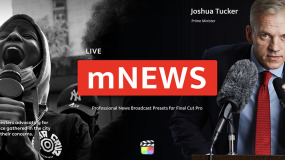 FCPX插件-77组专业新闻广播元素标题文字转场效果剪辑预设 mNews