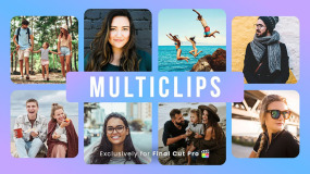 FCPX插件-91组画面分割分屏布局编辑工具 Multiclips