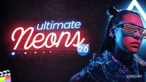 FCPX插件-71组霓虹灯标题文字图标图形动画预设Ultimate Neons 2.0