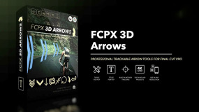 FCPX插件-42种可3D空间跟踪3D材质质感箭头动画